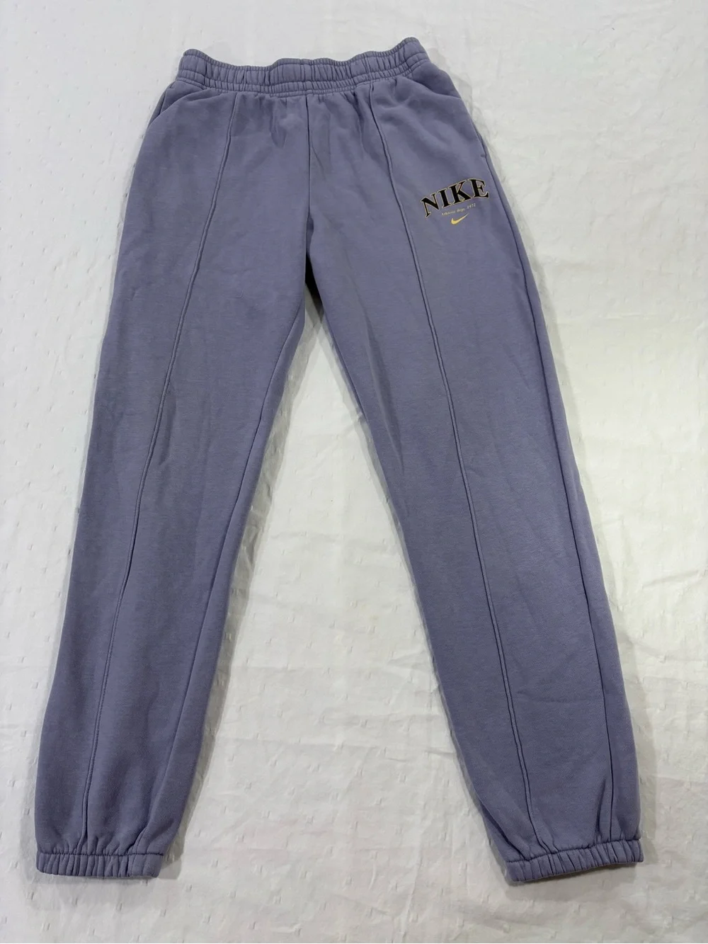Nike Women Lavender Sportswear Trend Fleece Pintuck Jogger Pants Size XL